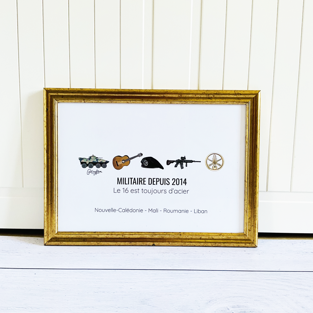 Poster personnalisable Militaire depuis (numérique)